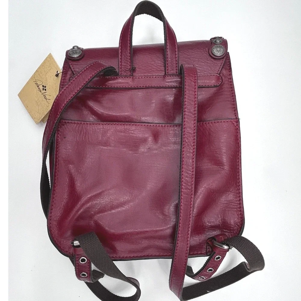 Patricia Nash Jovanna Renaissance Coin Leather Backpack Oxblood NWT Artisan